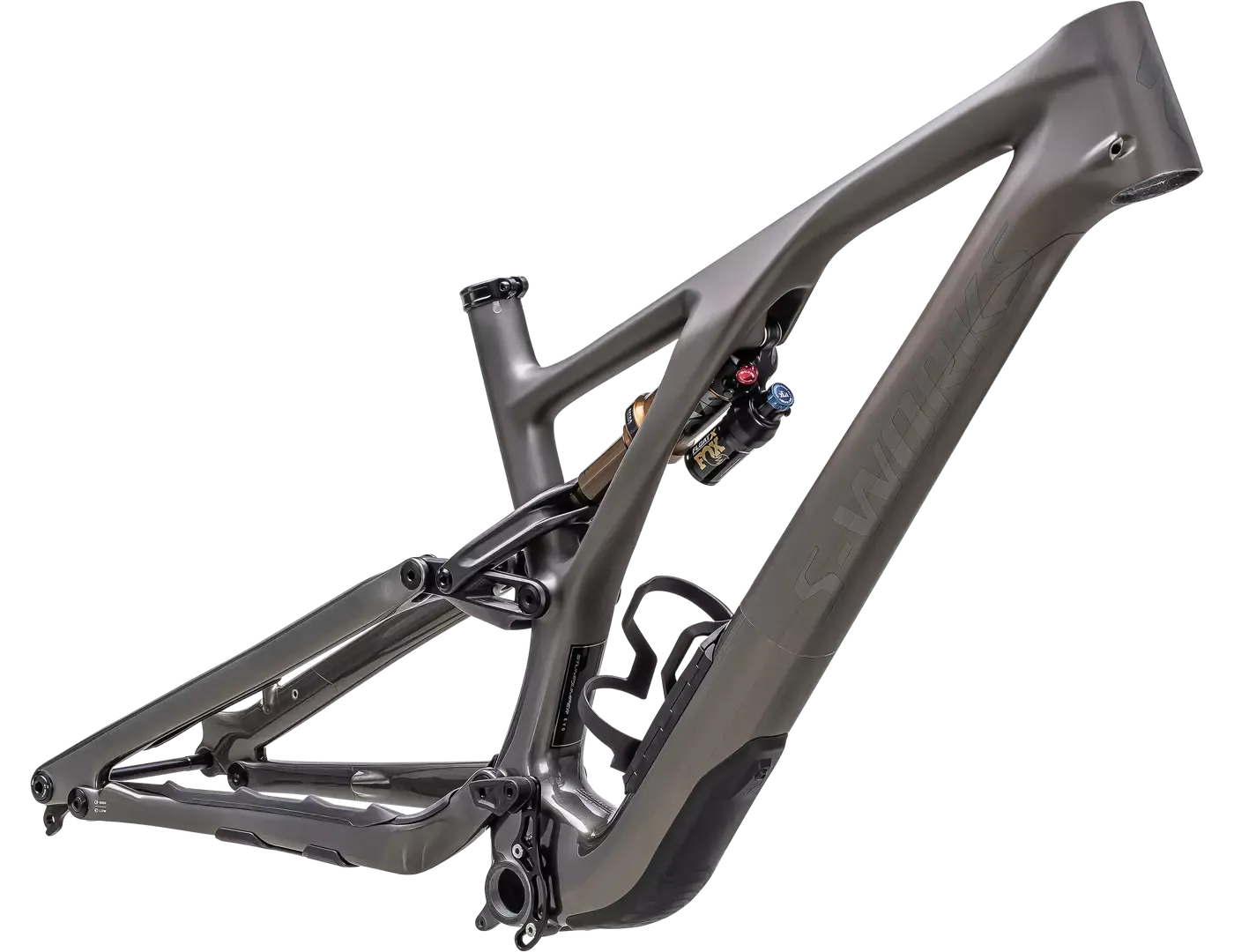 2023 Specialized S-Works Stumpjumper EVO Frameset - Satin / Gloss Black Pearl / Brushed Black Chrome