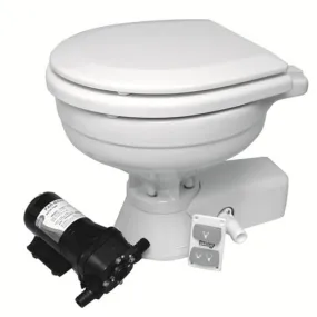 37245 Series Quiet Flush Electric Toilet - Salt Water - 24V - Compact Size