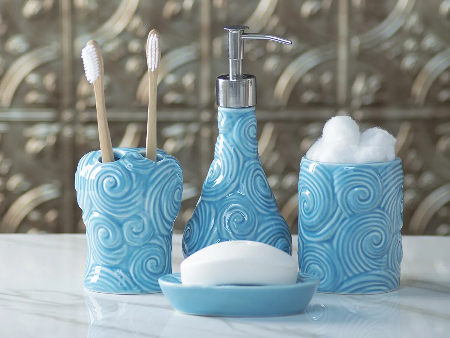 4 Piece Bathroom Accessory Set