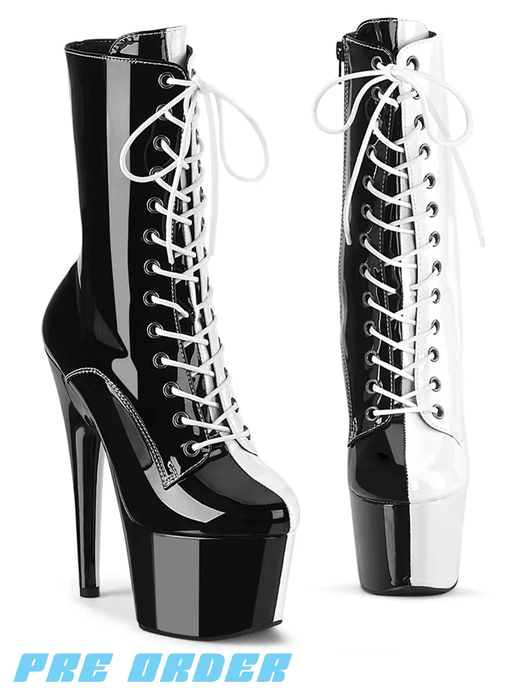 ADORE-1040TT - BLACK / WHITE PATENT ✰ PRE ORDER ✰