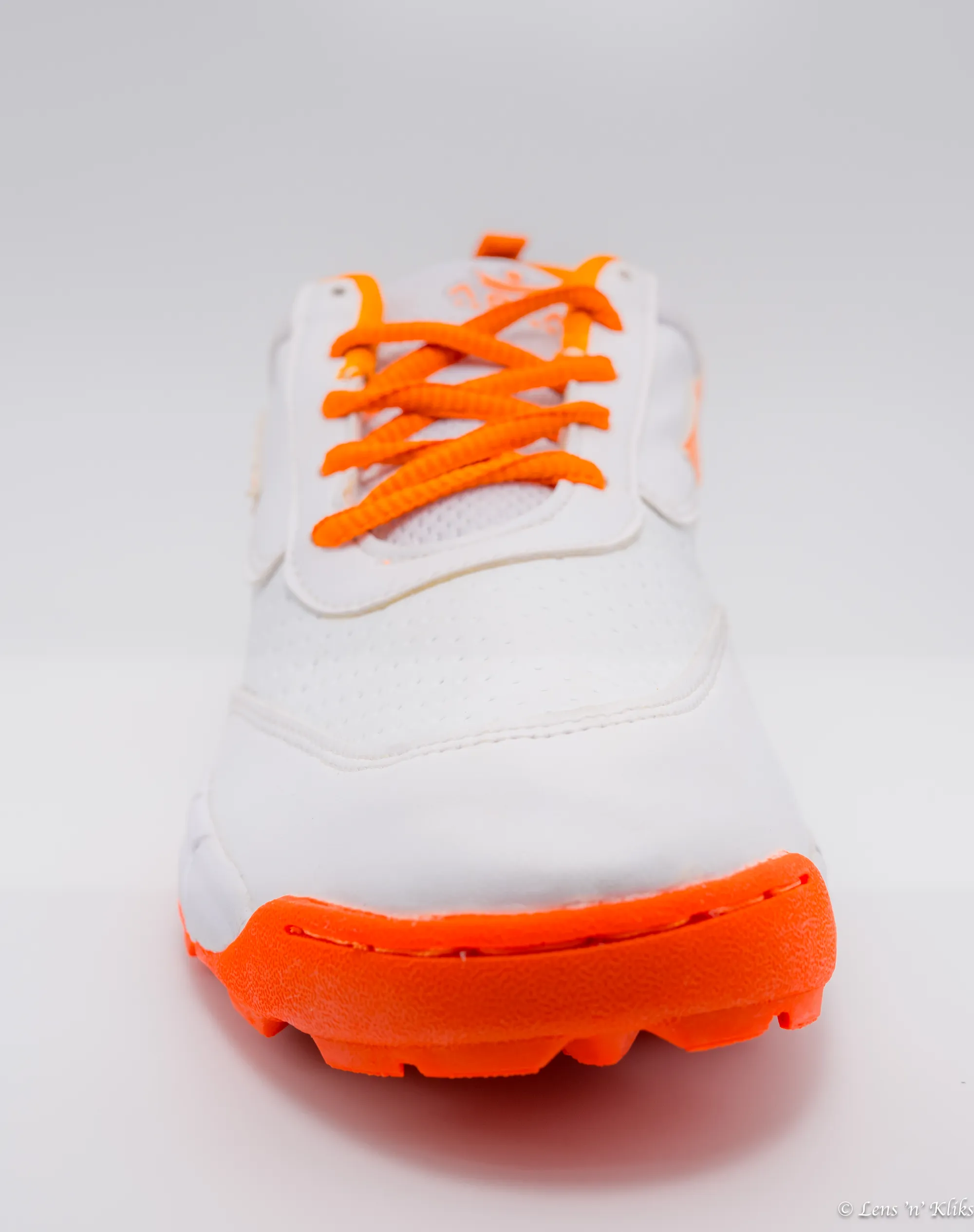 AGIA TurboThrust - Cricket Shoes for Kids / Youth / Men - White & Orange