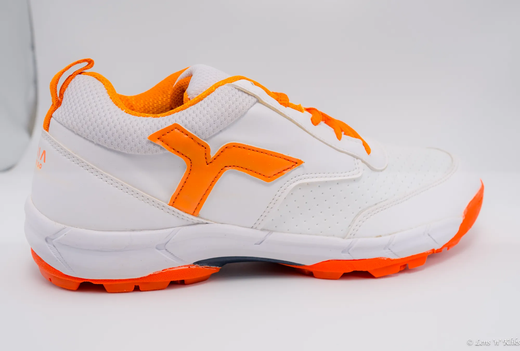 AGIA TurboThrust - Cricket Shoes for Kids / Youth / Men - White & Orange