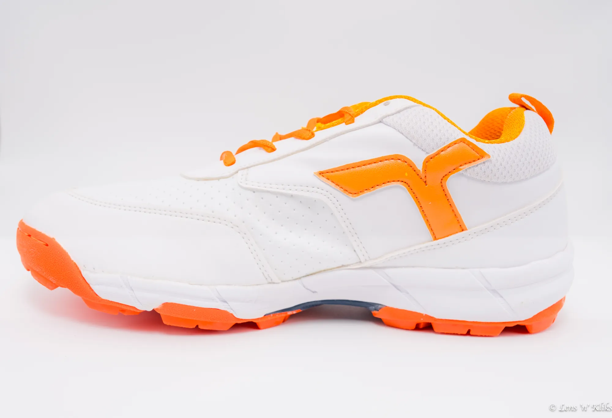 AGIA TurboThrust - Cricket Shoes for Kids / Youth / Men - White & Orange