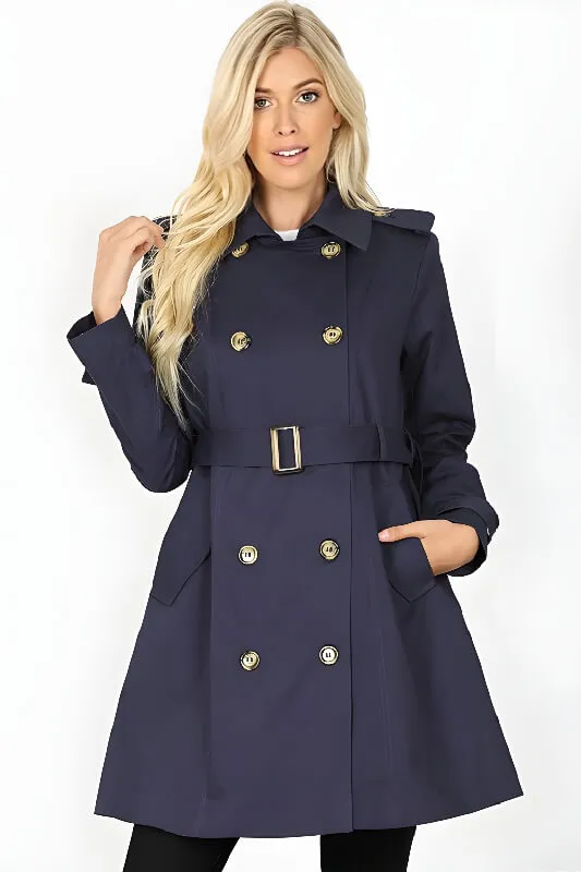 Alene Cotton Twill Double-Breasted Trench Coat