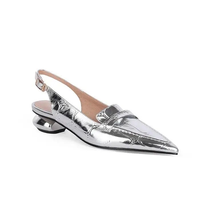 Arina Silver Slingback Pumps