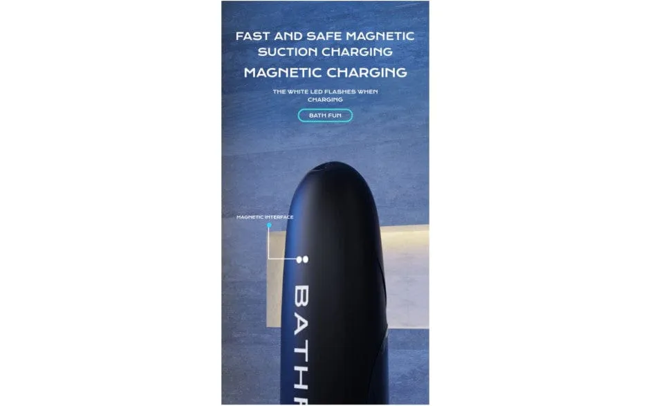 BathFun Automatic USB Waterproof Penis Pump w Magic Sleeve