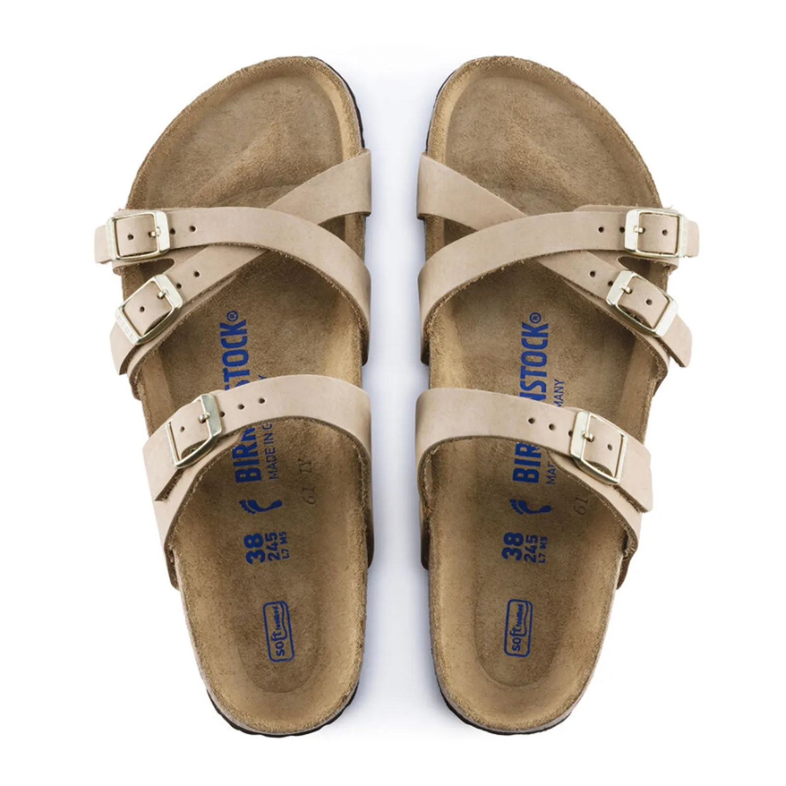 Birkenstock Franca Soft Footbed Slide Sandal (Women) - Sandcastle Nubuck