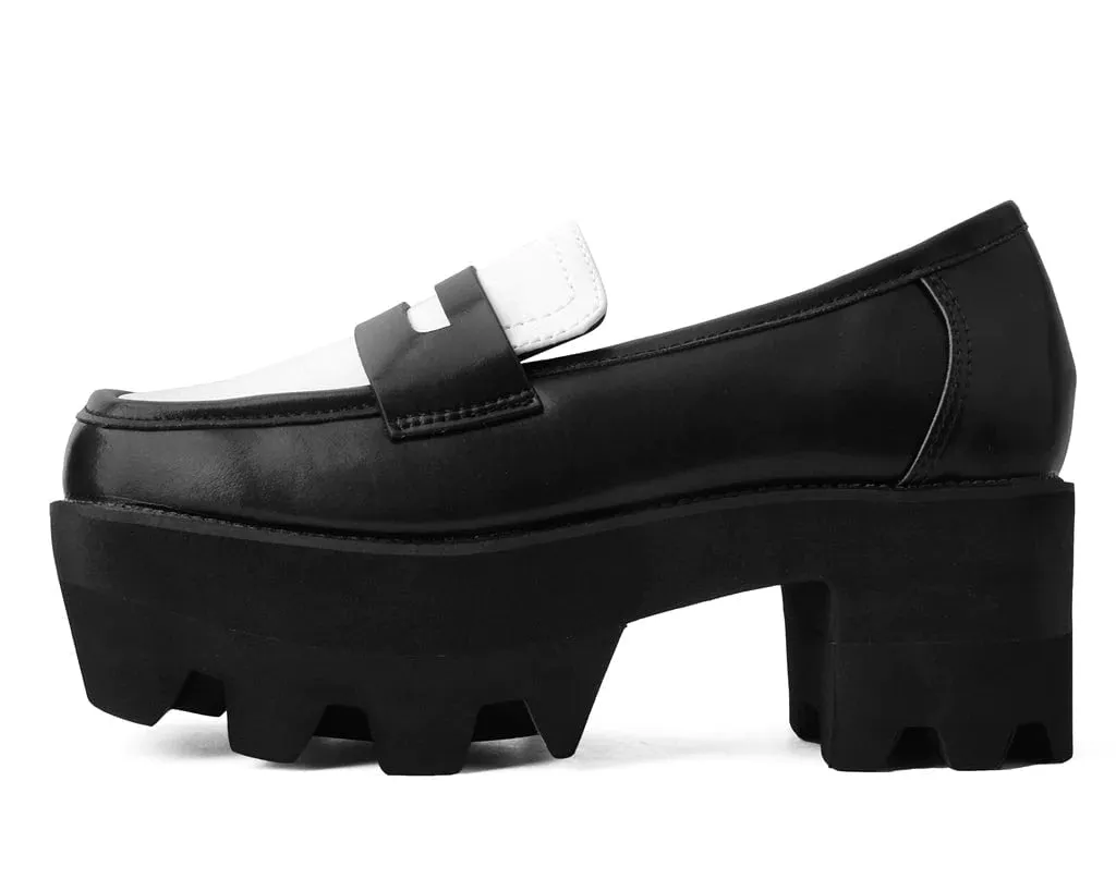 Black & White Dress TUKskin™ Square Nosebleed Loafer