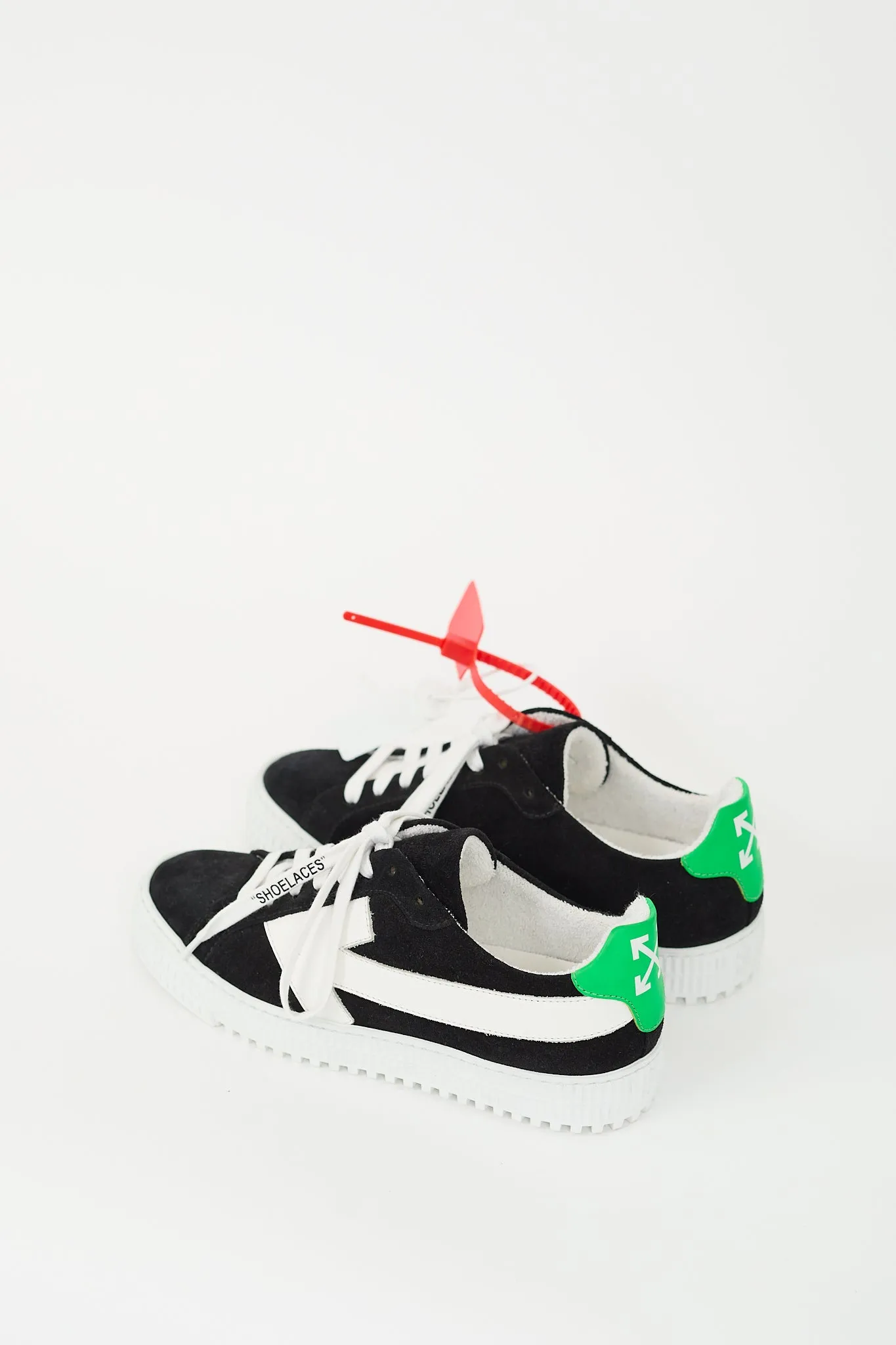 Black & White Suede Cup Sole 3.0 Logo Sneaker