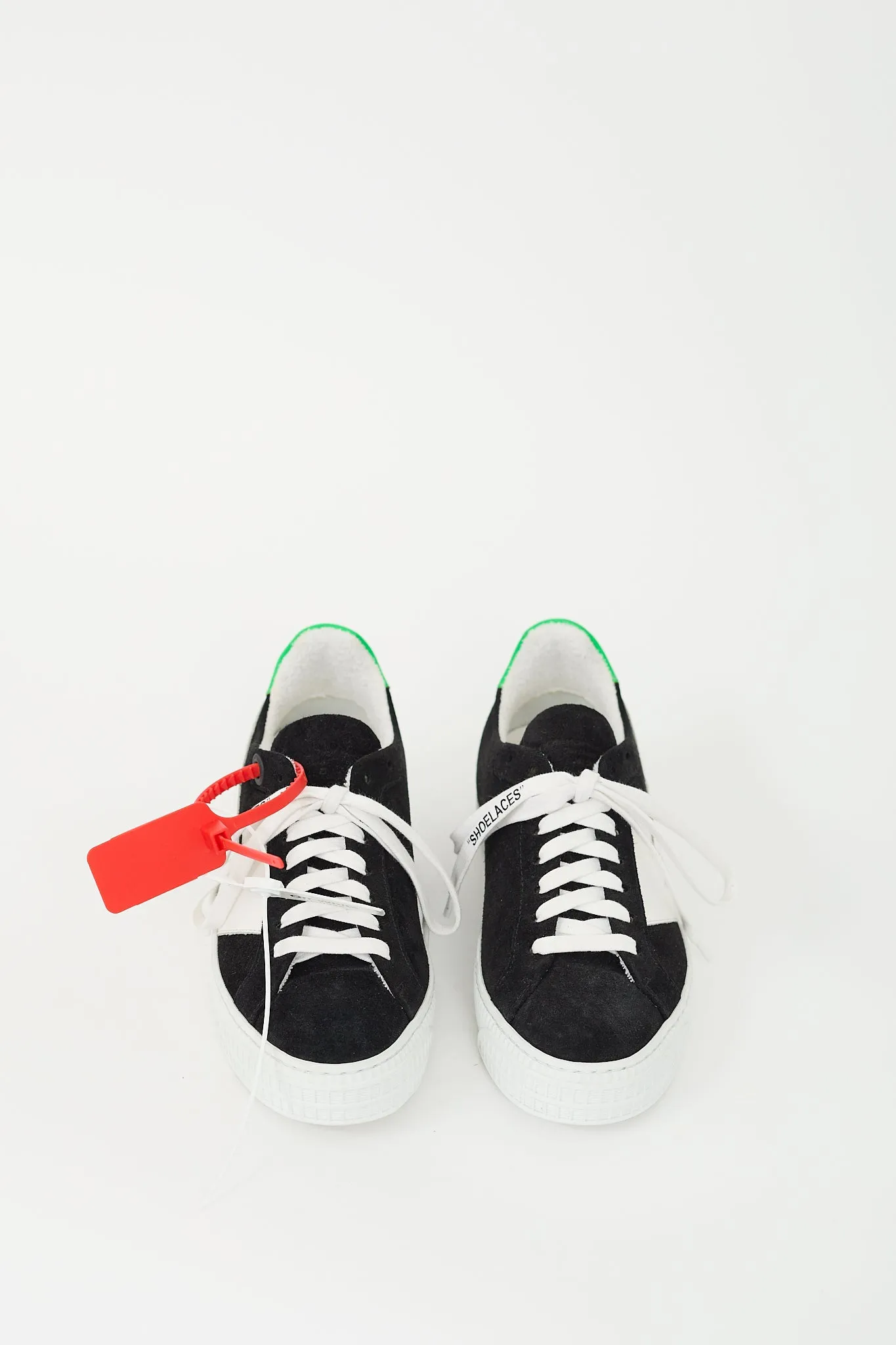 Black & White Suede Cup Sole 3.0 Logo Sneaker