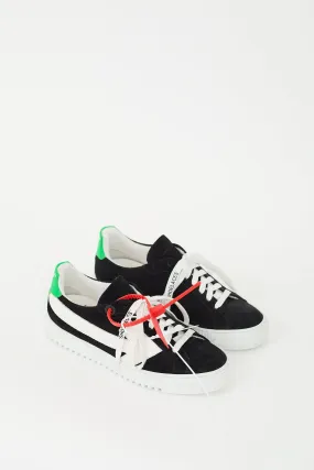 Black & White Suede Cup Sole 3.0 Logo Sneaker