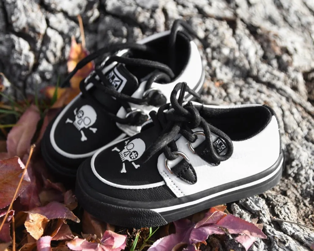 Black & White TUKskin™ Pirate Creeper Toddler Sneaker