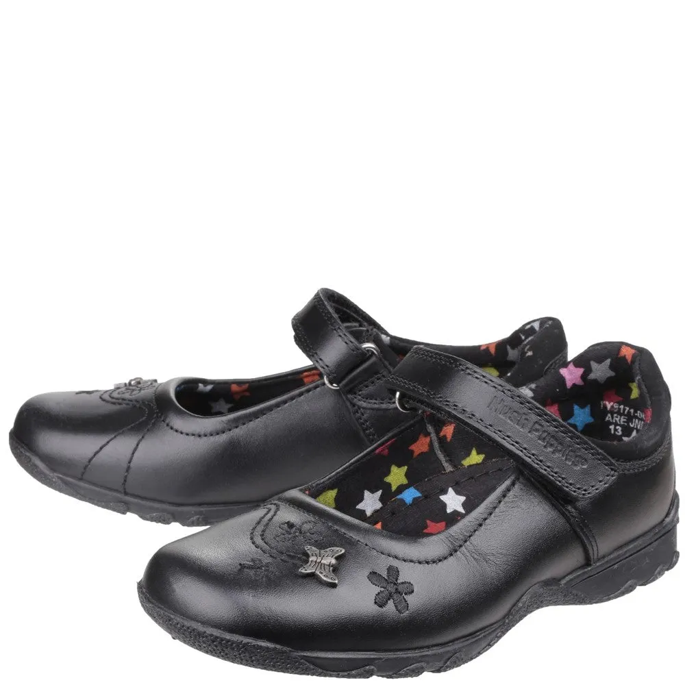 Black Clare Junior School Shoes