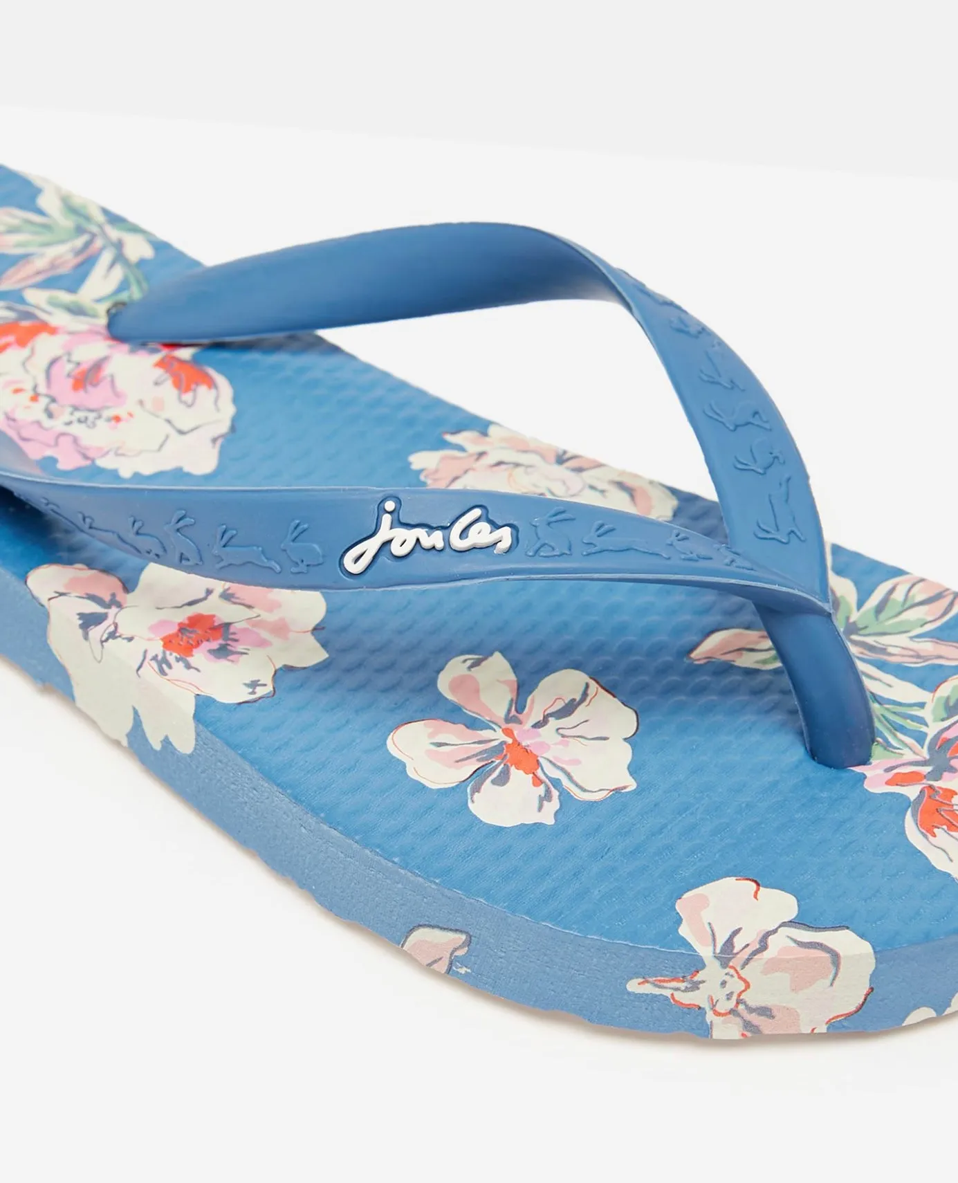 Blue Floral Print Junior Girl’s Flip Flop - Select Size