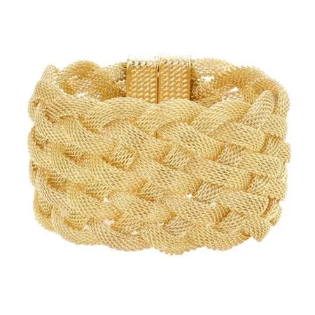 Braided Metal Mesh Detail Magnetic Bracelet