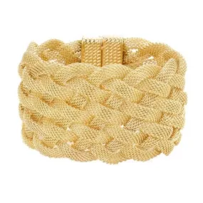 Braided Metal Mesh Detail Magnetic Bracelet