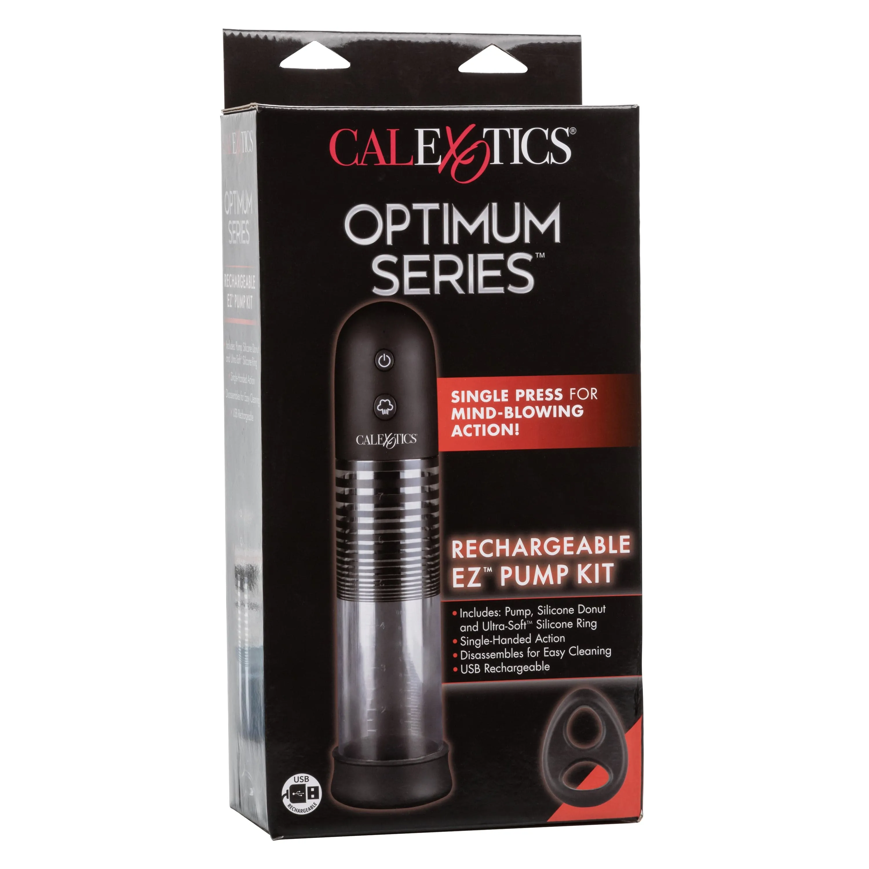 California Exotics - Optimum Series Rechargeable EZ Penis Pump Kit (Clear)