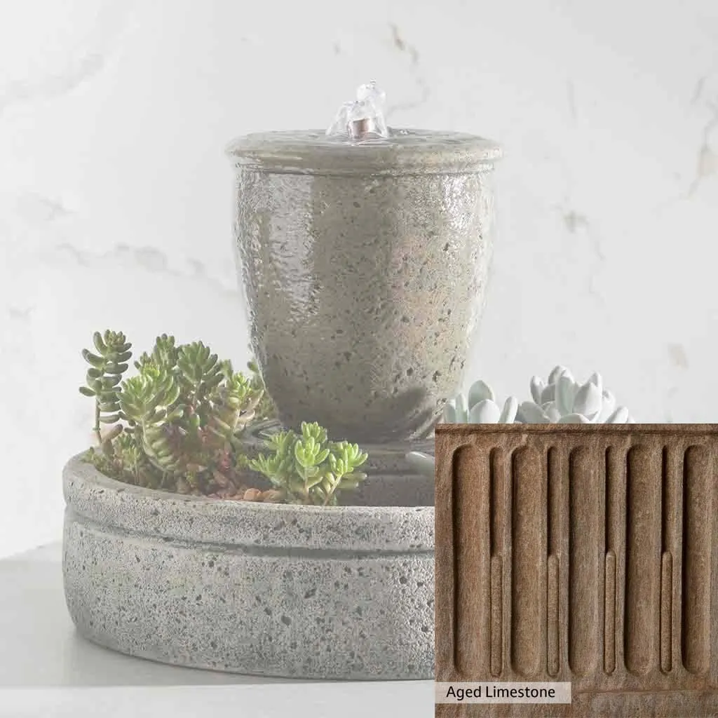 Campania International M-Series Rustic Spa Fountain with Planter