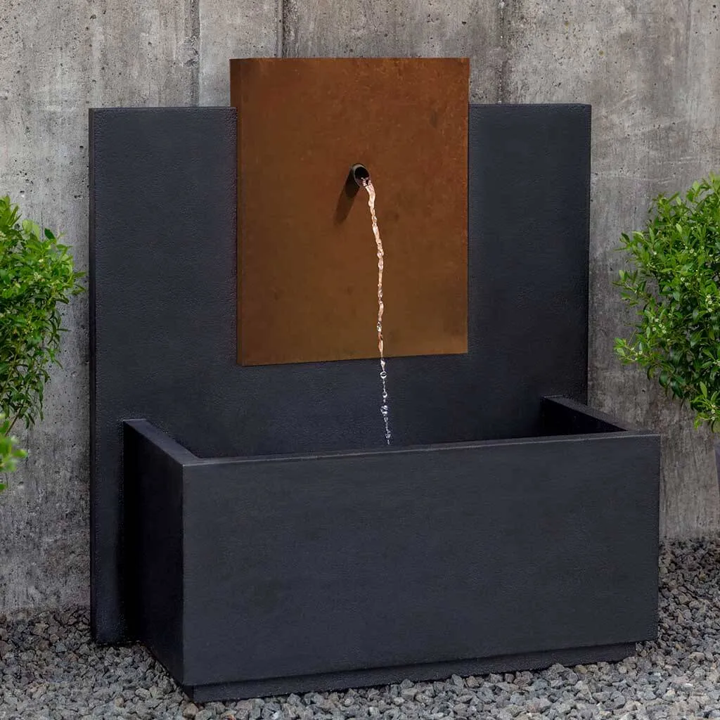 Campania International MC3 Fountain with Corten Steel Face