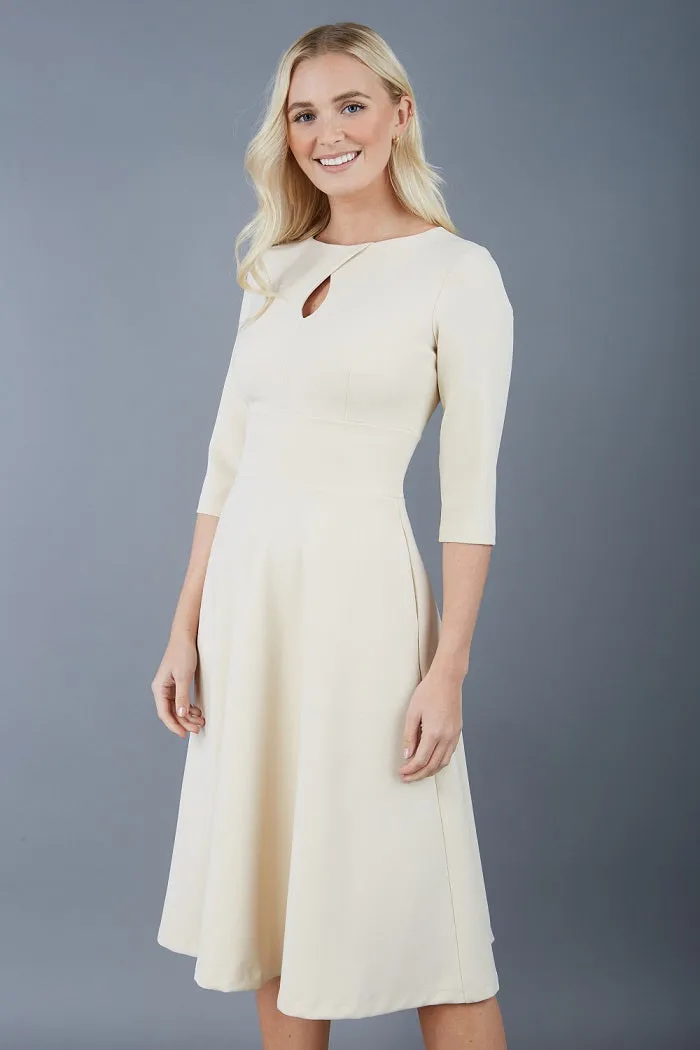 Casares Three Quarter Sleeve A-line Dress