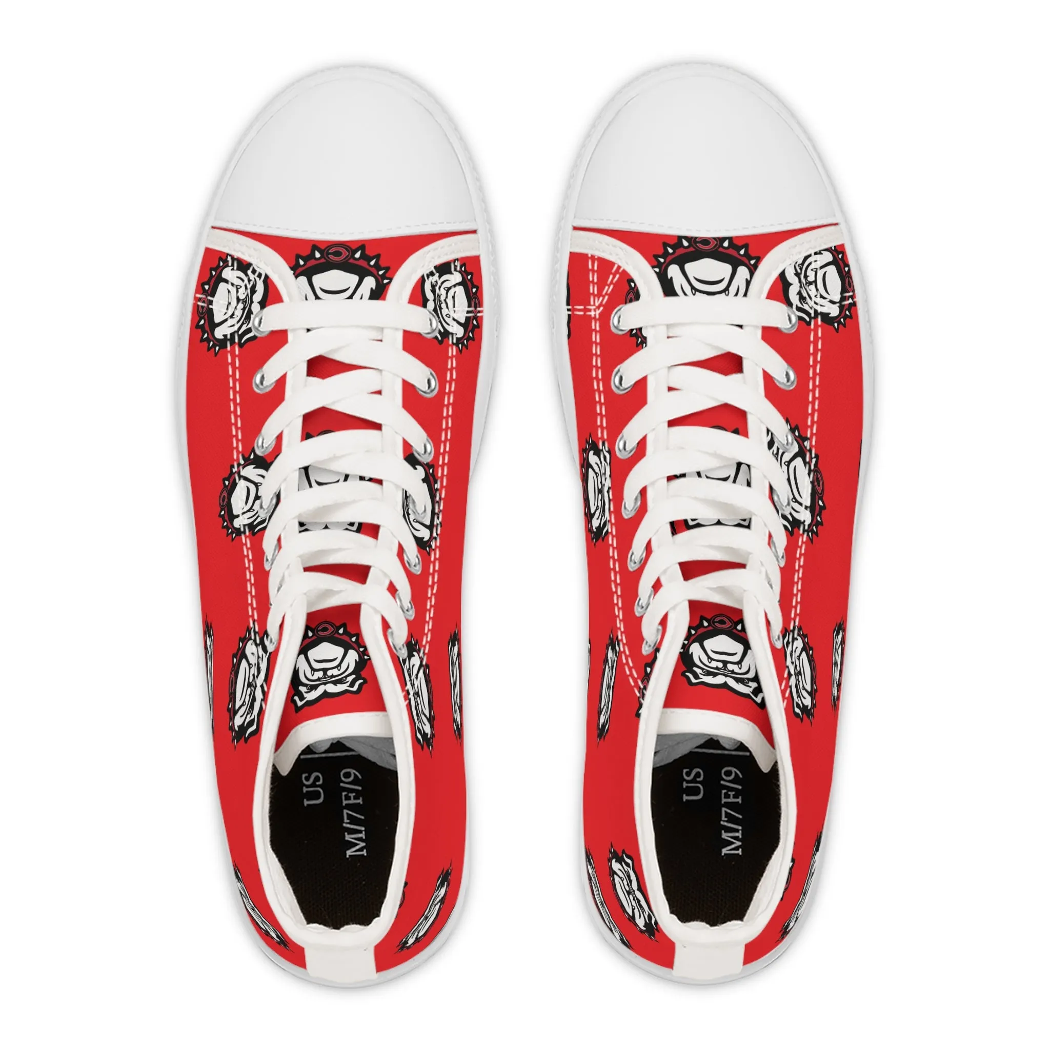 Cedartown Bulldog School Spirit Women's High Top Sneakers