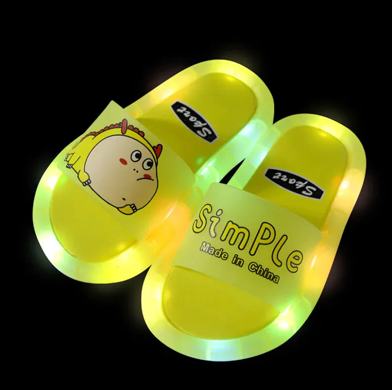 Children's Glowing Cartoon Dinosaur Slippers