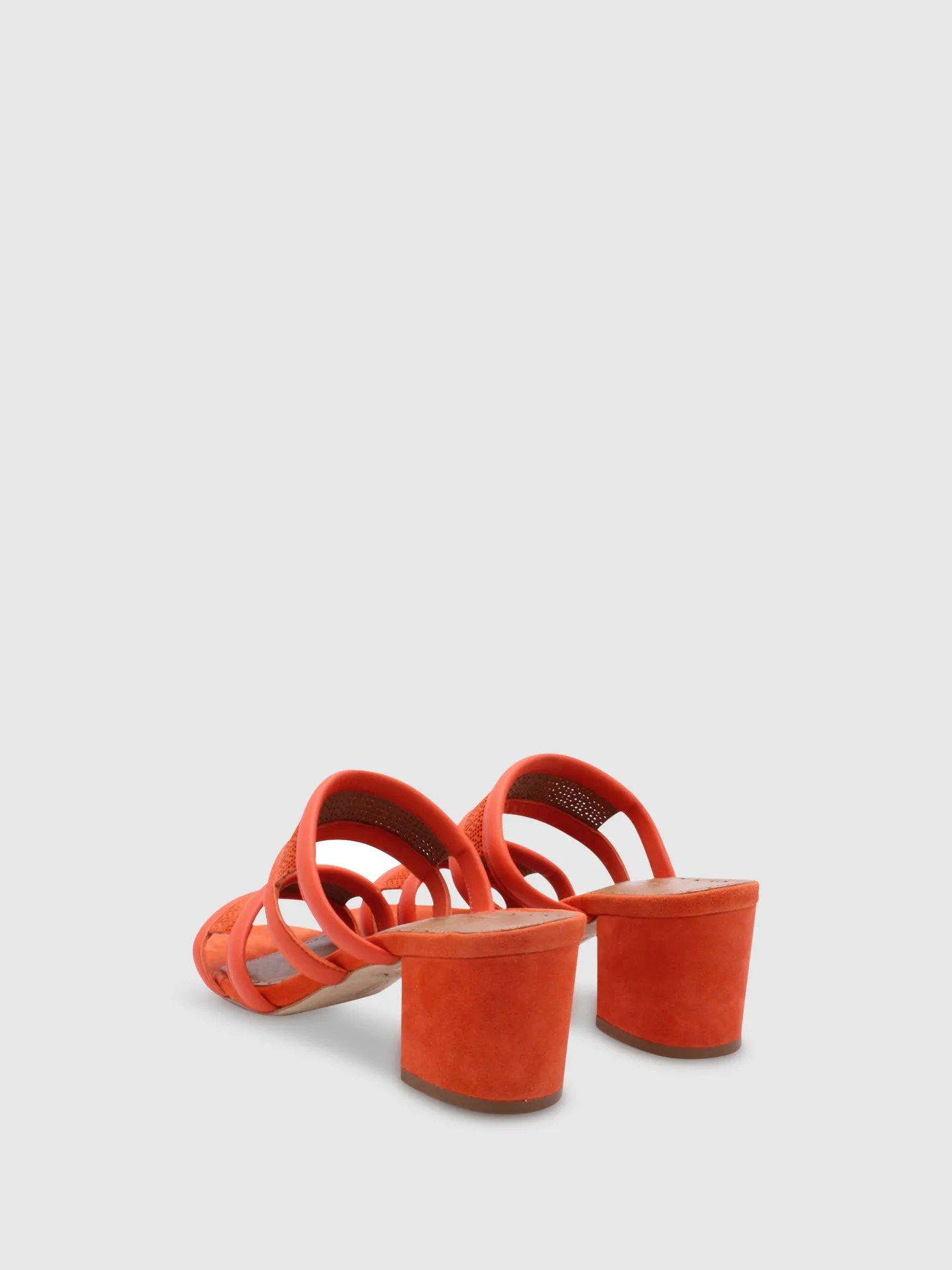 Chunky Heel Sandals D03L5 Orange