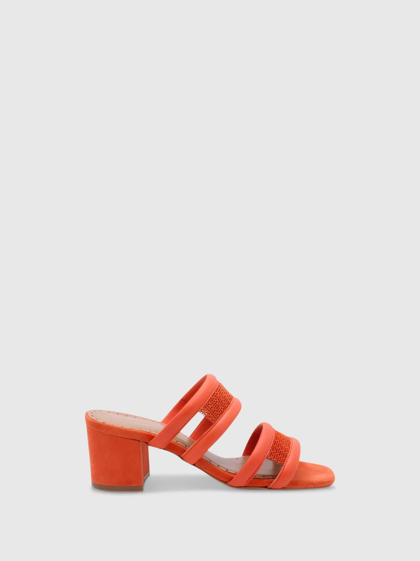 Chunky Heel Sandals D03L5 Orange