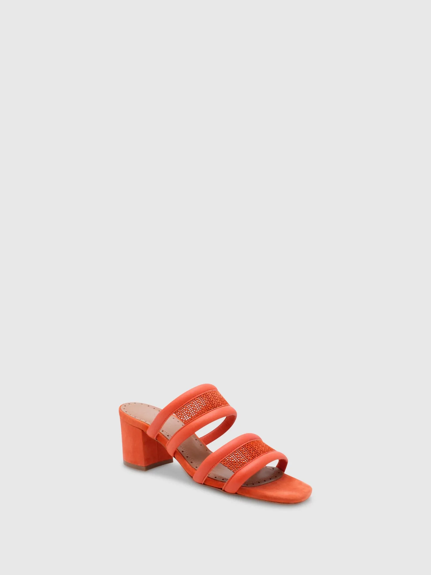 Chunky Heel Sandals D03L5 Orange