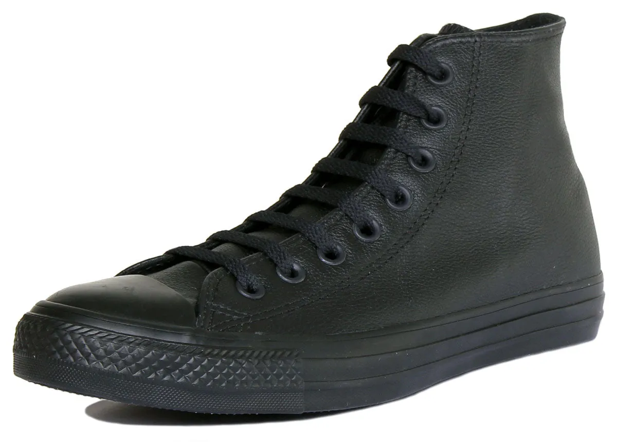 Converse 135251 CT All Star Hi Leather Trainer In Black For Unisex