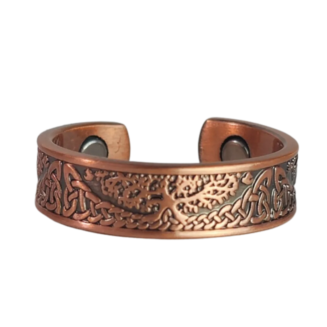 Copper Ring: Buckthorn - Tree of Life design | Magnetic Mobility