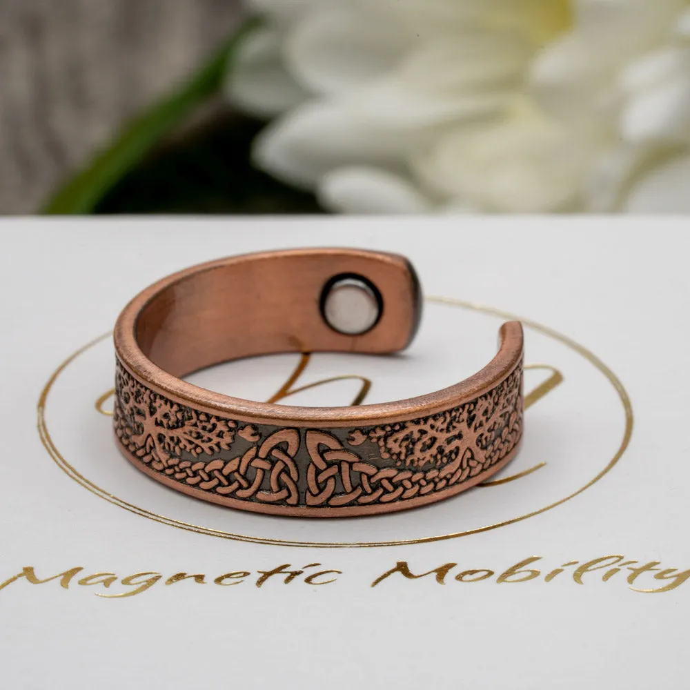 Copper Ring: Buckthorn - Tree of Life design | Magnetic Mobility