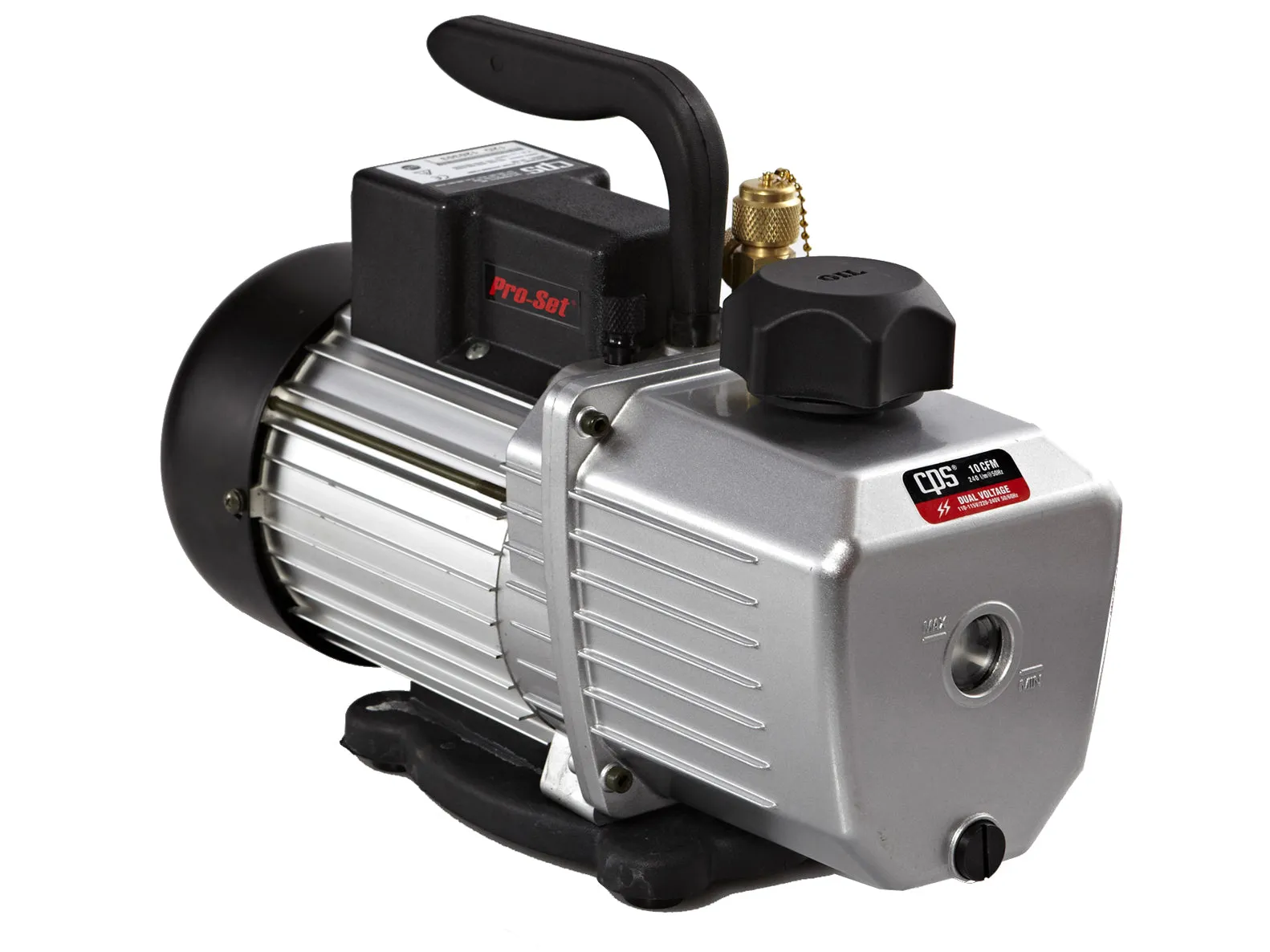 CPS Products VP10D Pro-Set® High-Performance 10 CFM Vacuum Pump for HVAC and Refrigeration Applications