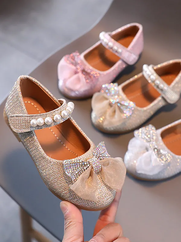 Dazzle Dream Embellished Bow Flats by Liv and Mia