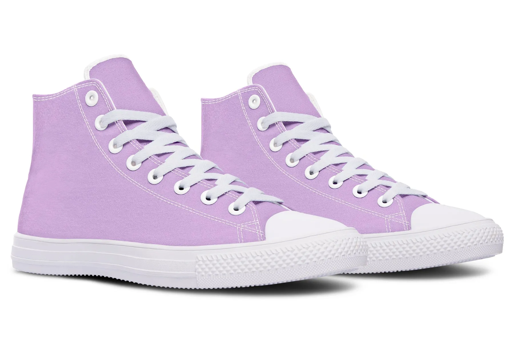 Digital Lavender High Tops - Classic Premium Canvas Shoes with Comfortable and Durable Soles