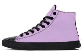 Digital Lavender High Tops - Classic Premium Canvas Shoes with Comfortable and Durable Soles