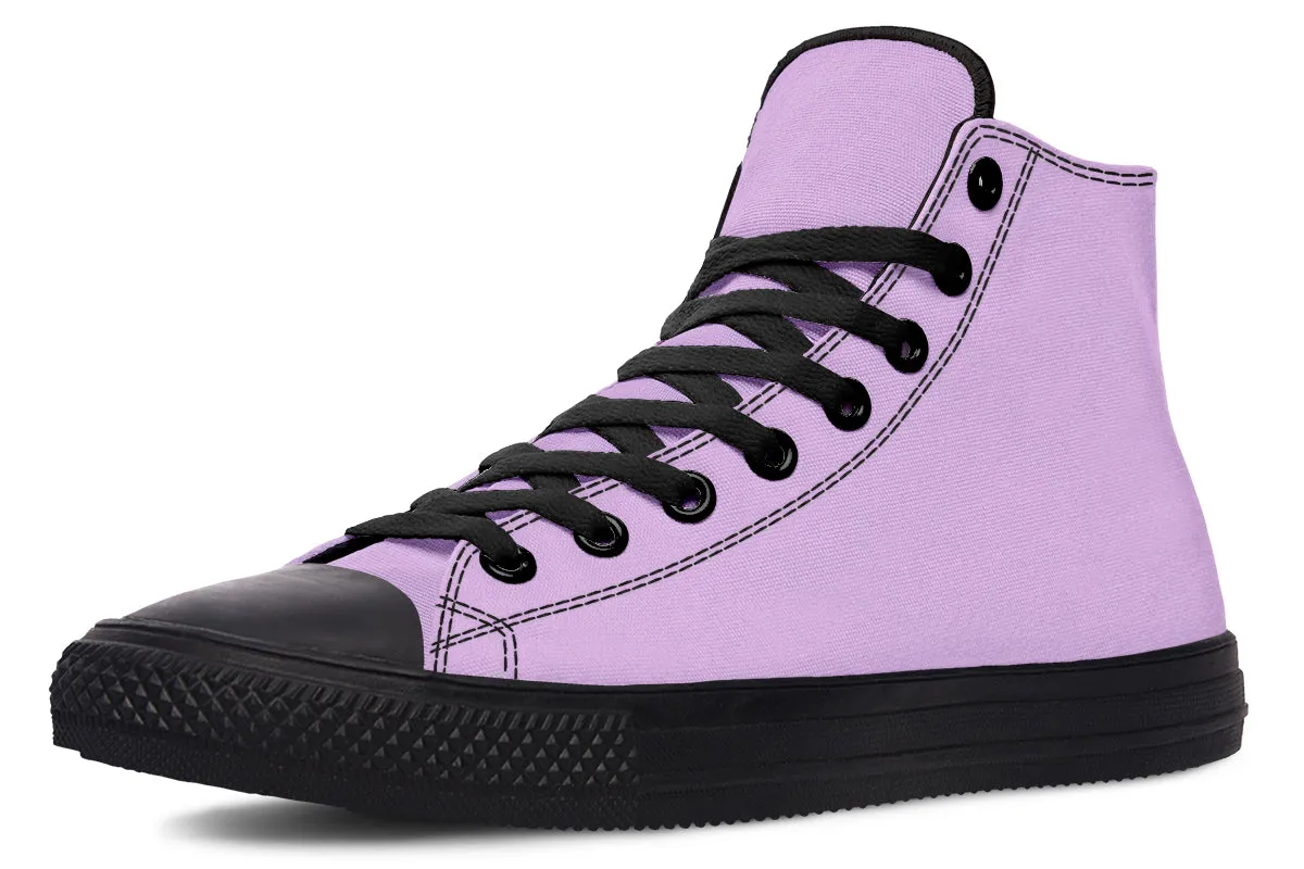 Digital Lavender High Tops - Classic Premium Canvas Shoes with Comfortable and Durable Soles