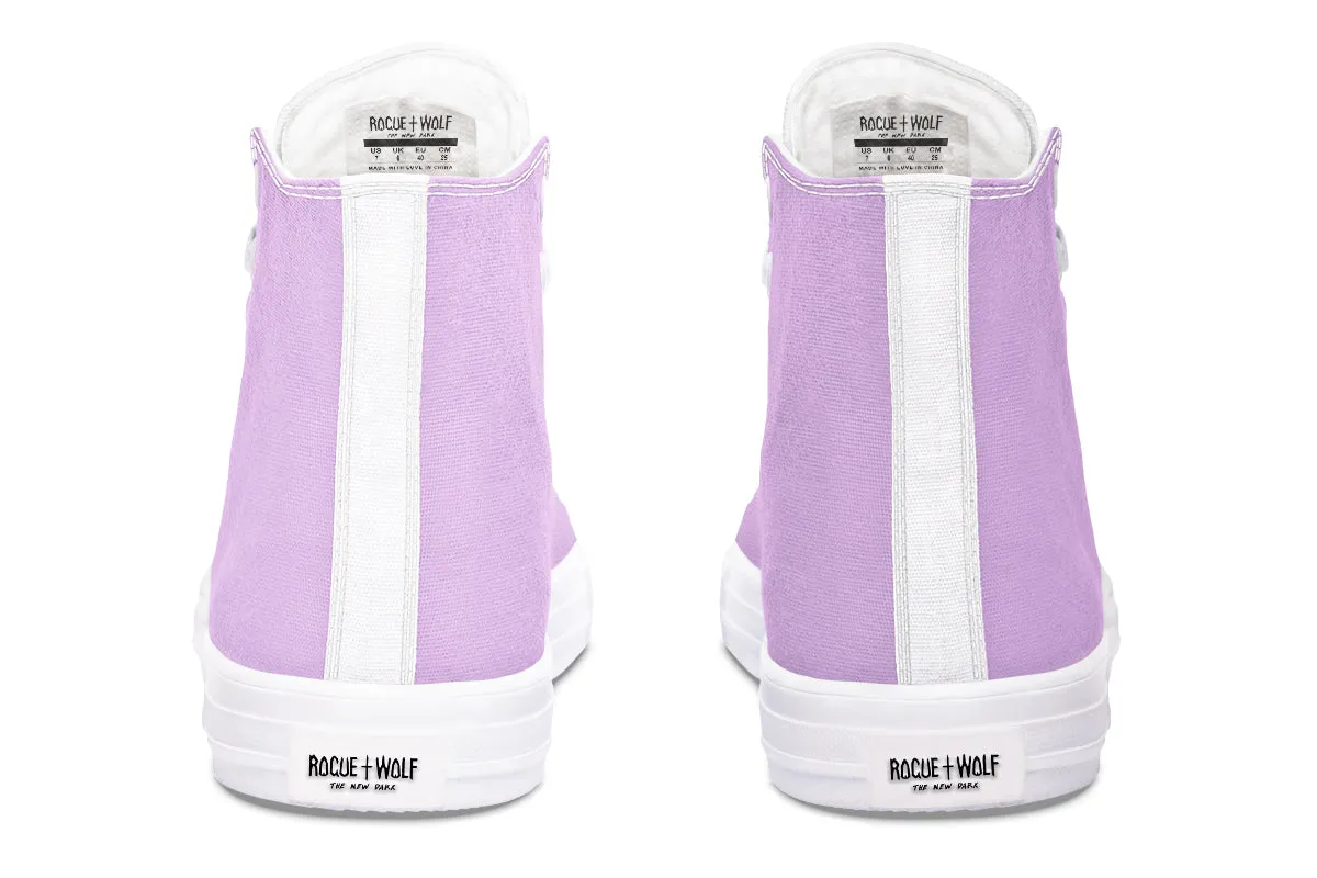 Digital Lavender High Tops - Classic Premium Canvas Shoes with Comfortable and Durable Soles