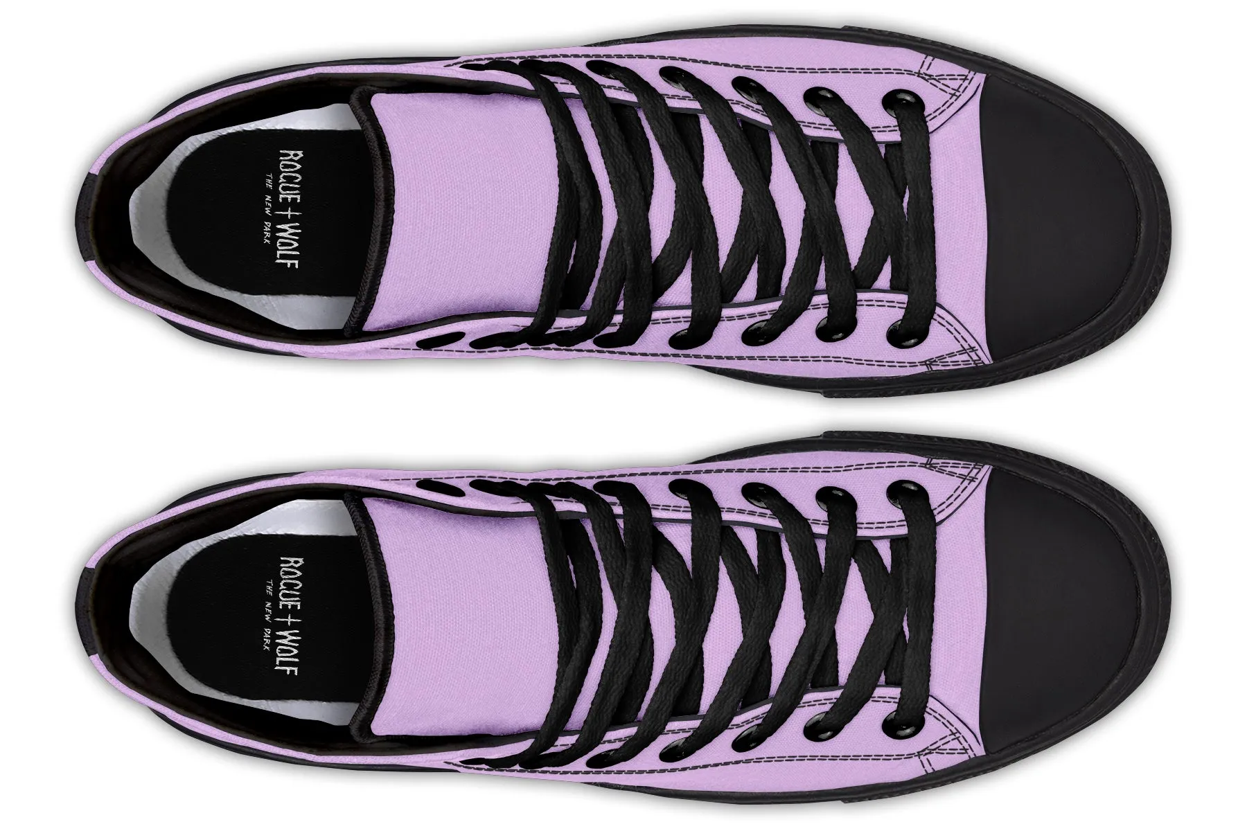 Digital Lavender High Tops - Classic Premium Canvas Shoes with Comfortable and Durable Soles