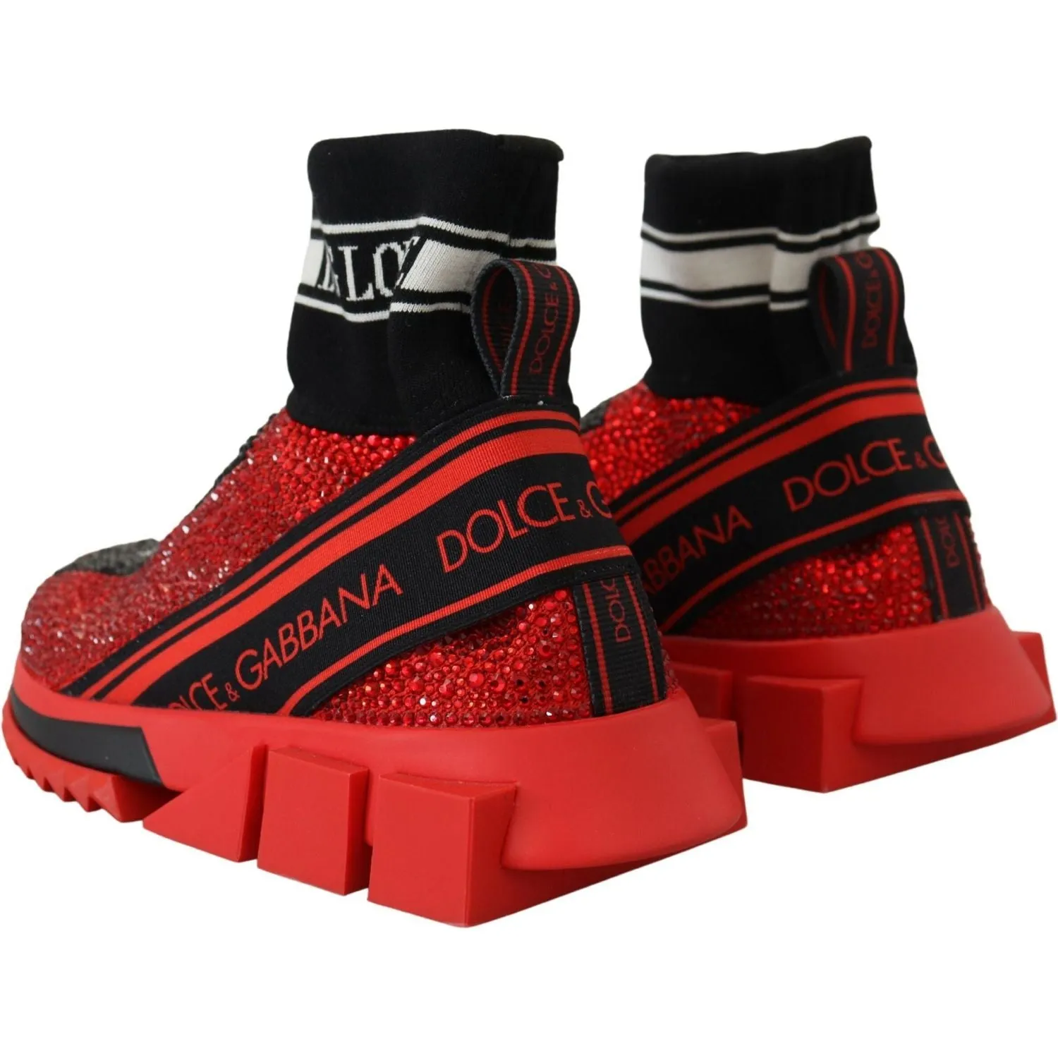 Dolce & Gabbana Exquisite Red Sorrento Slip-On Sneakers