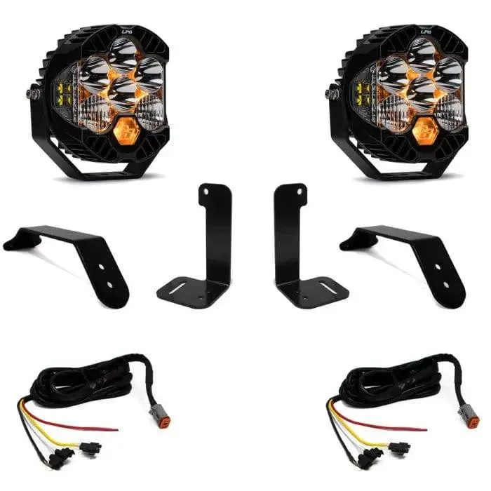 Dual LP4 / LP6 LED Auxiliary Light Kit for Jeep JL / JT with Plastic Bumpers