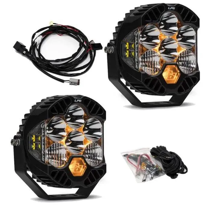 Dual LP4 / LP6 LED Auxiliary Light Kit for Jeep JL / JT with Steel Bumpers