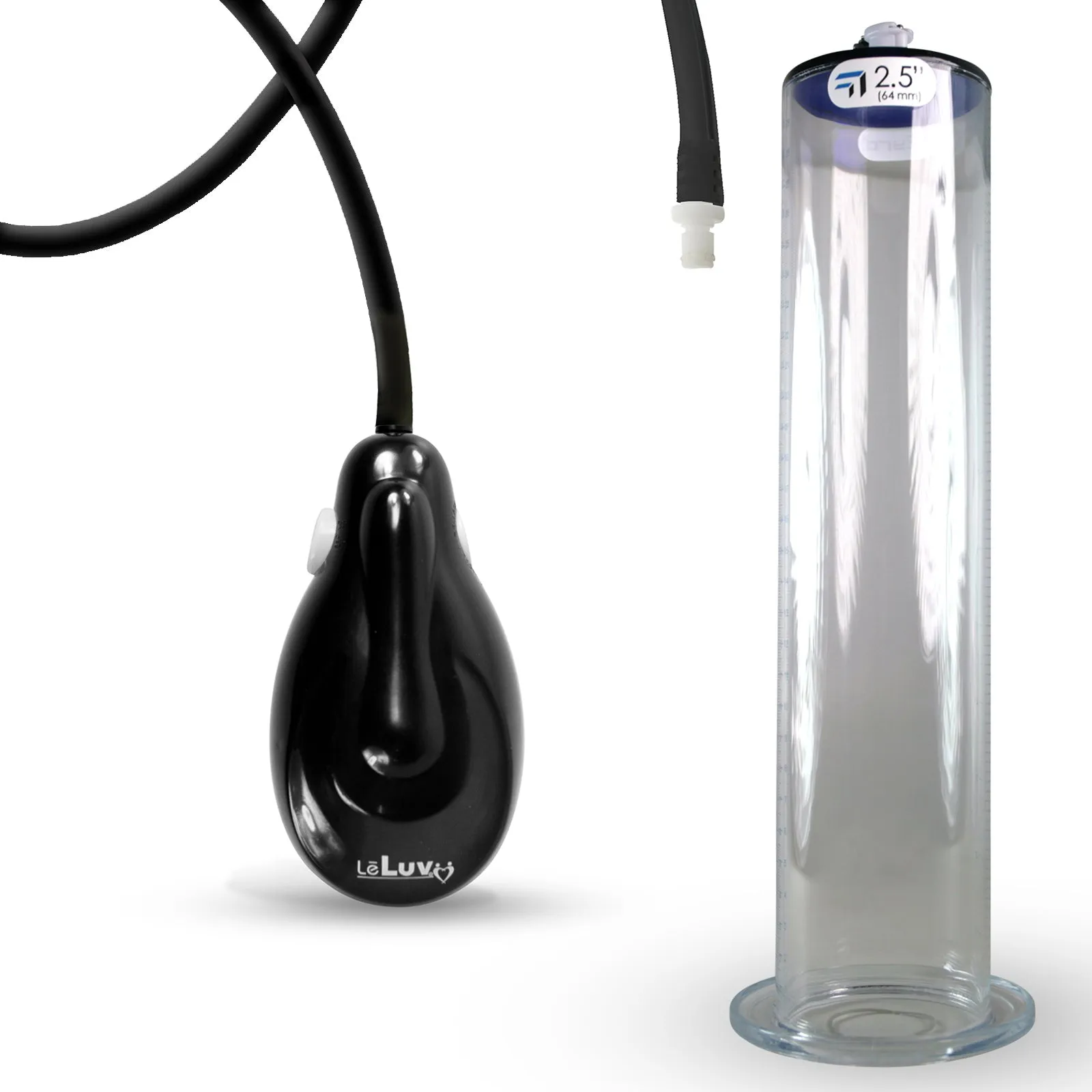 eGrip Electric Wireless Penis Pump with Premium Hose | 9 or 12 Inch Length, 1.75-2.50 Inch Diameter WIDE FLANGE Cylinder