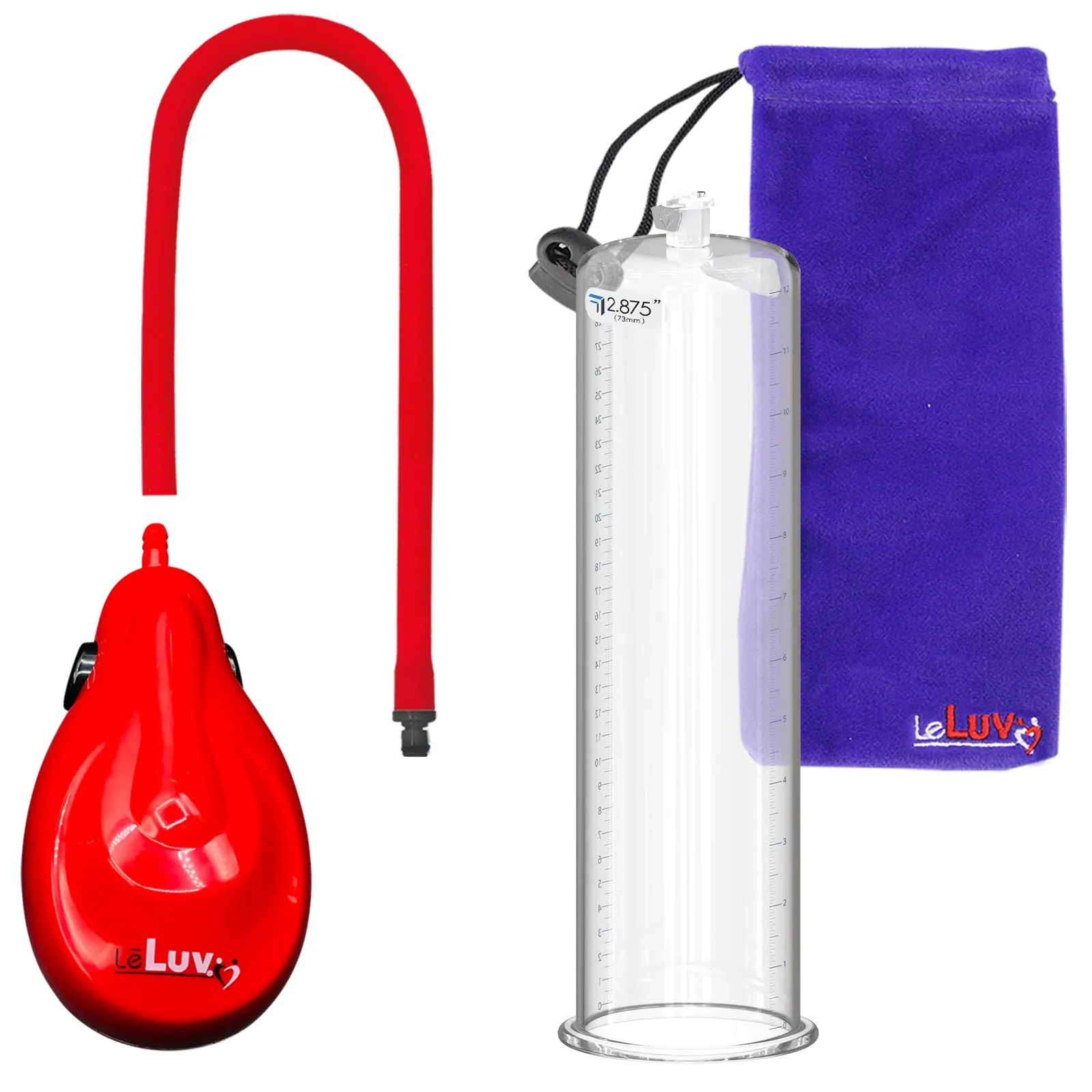 eGrip Rechargeable Penis Pump, Silicone Hose - 12" Round Flange - [Purple/Red/Grey Handles on Shopify ONLY]