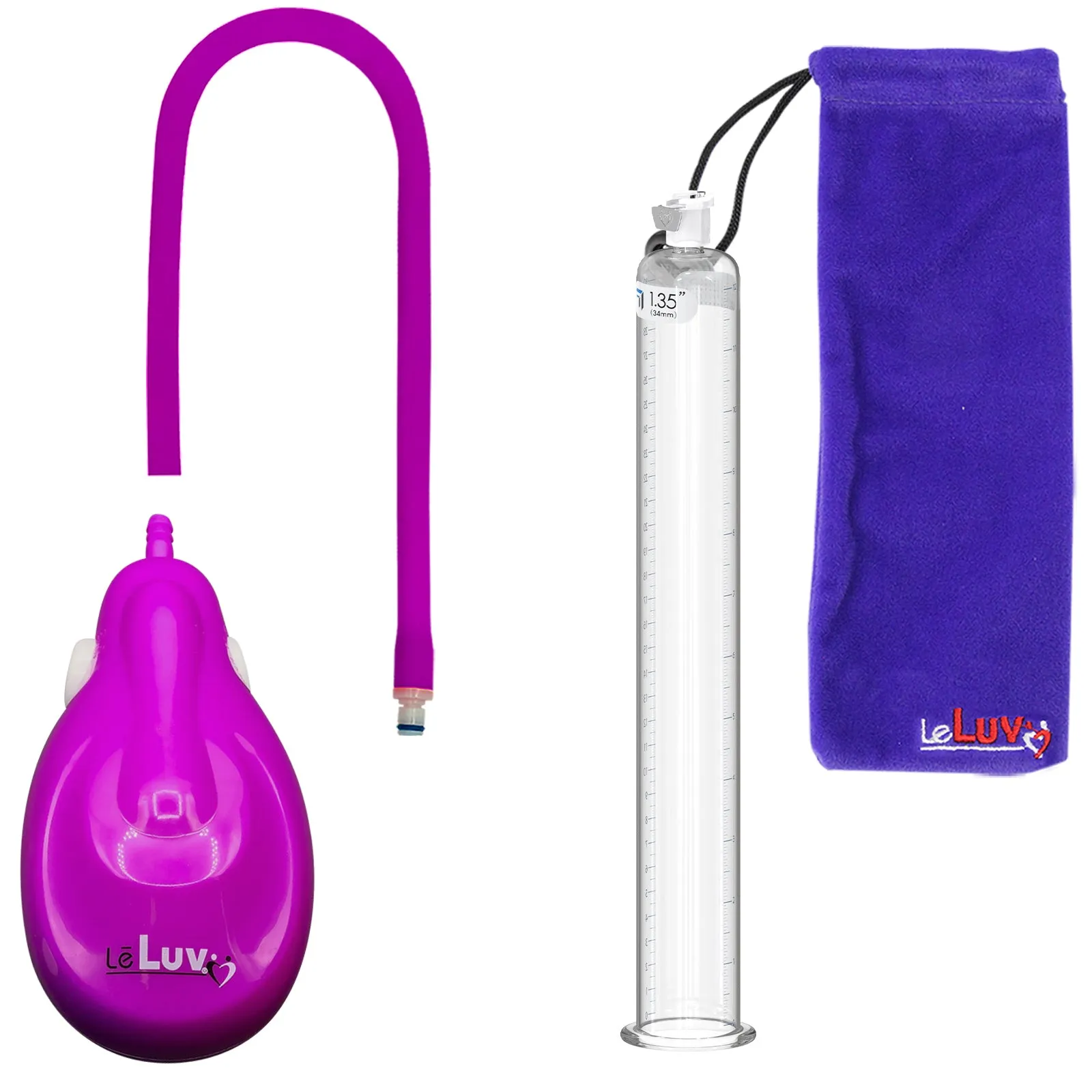 eGrip Rechargeable Penis Pump, Silicone Hose - 12" Round Flange - [Purple/Red/Grey Handles on Shopify ONLY]