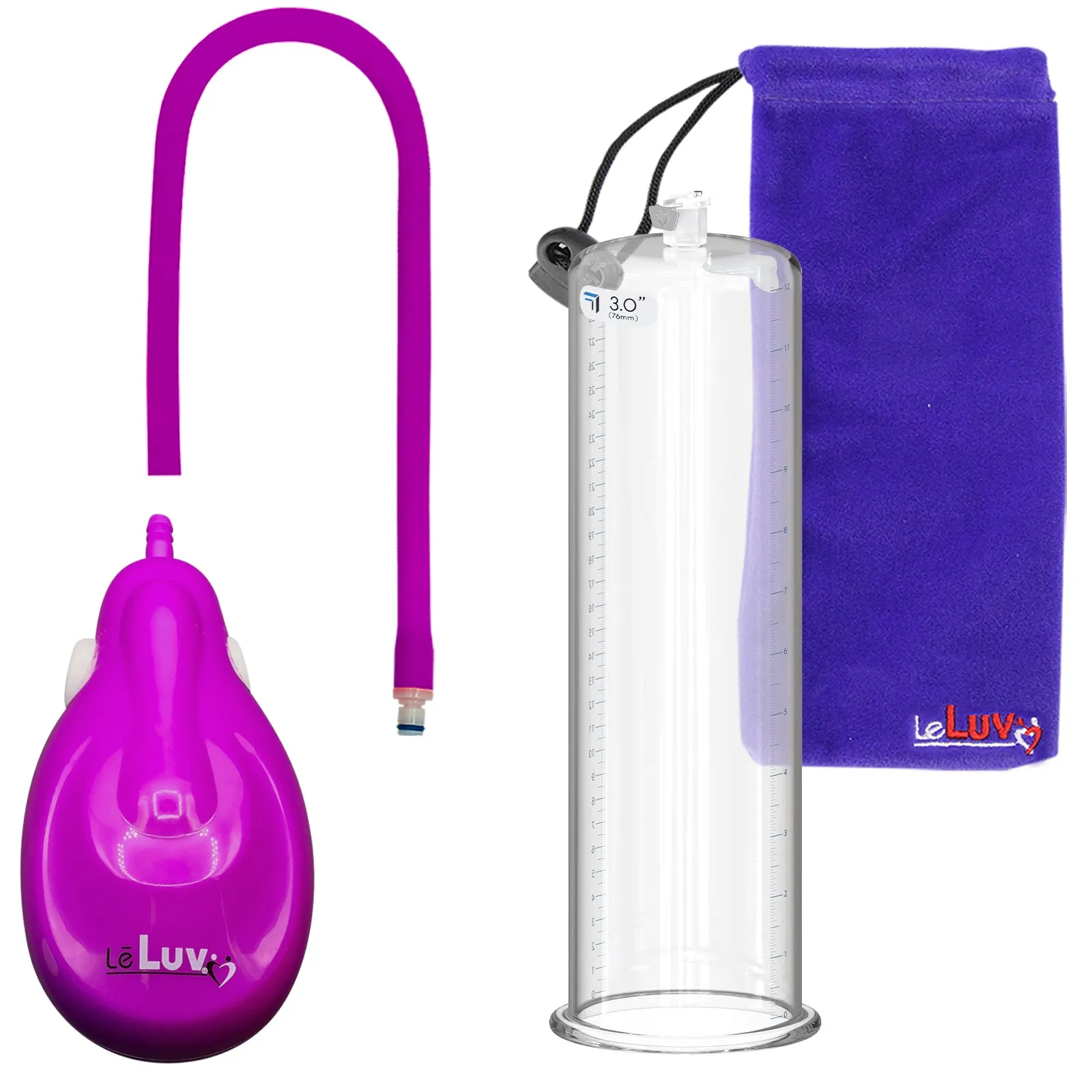 eGrip Rechargeable Penis Pump, Silicone Hose - 12" Round Flange - [Purple/Red/Grey Handles on Shopify ONLY]