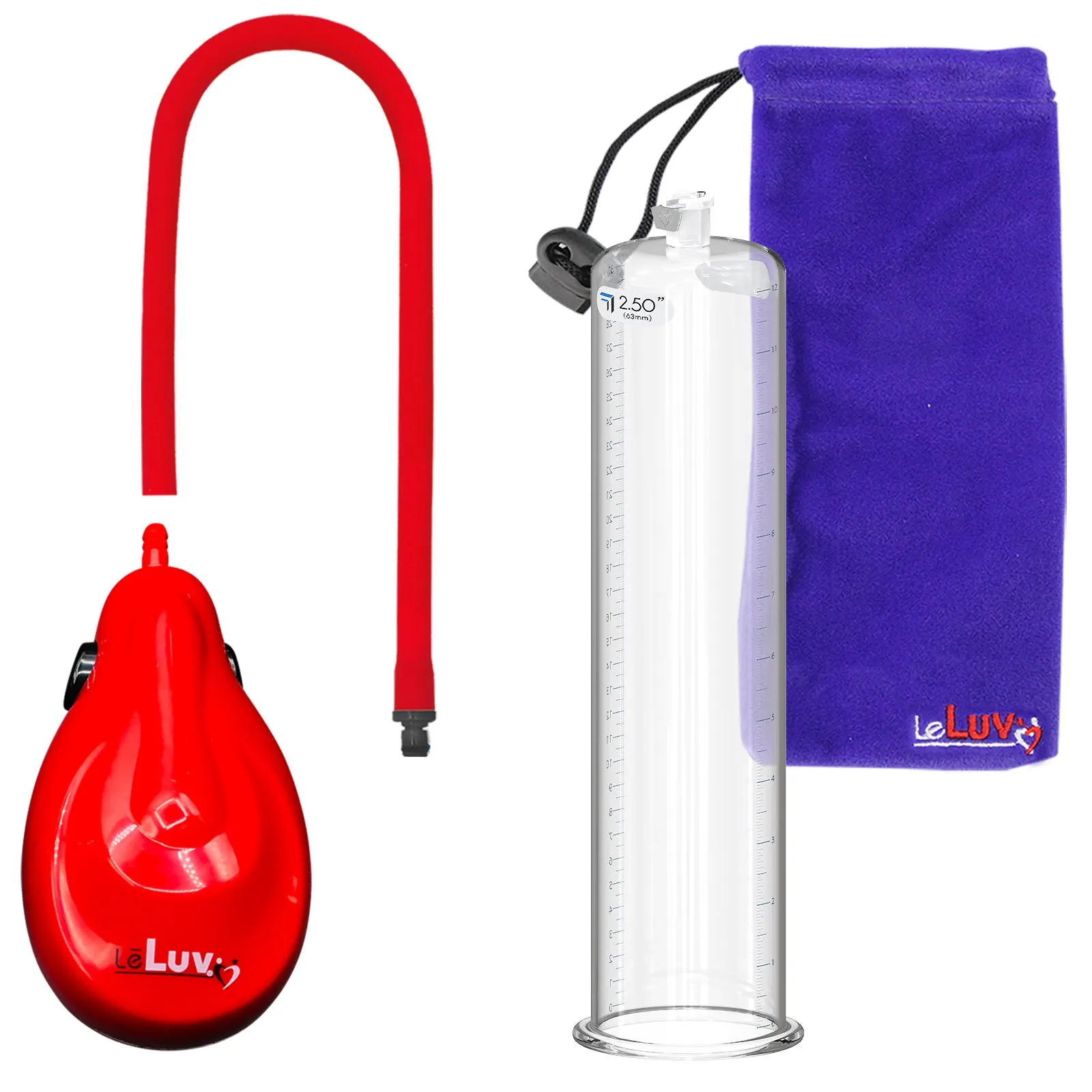 eGrip Rechargeable Penis Pump, Silicone Hose - 12" Round Flange - [Purple/Red/Grey Handles on Shopify ONLY]