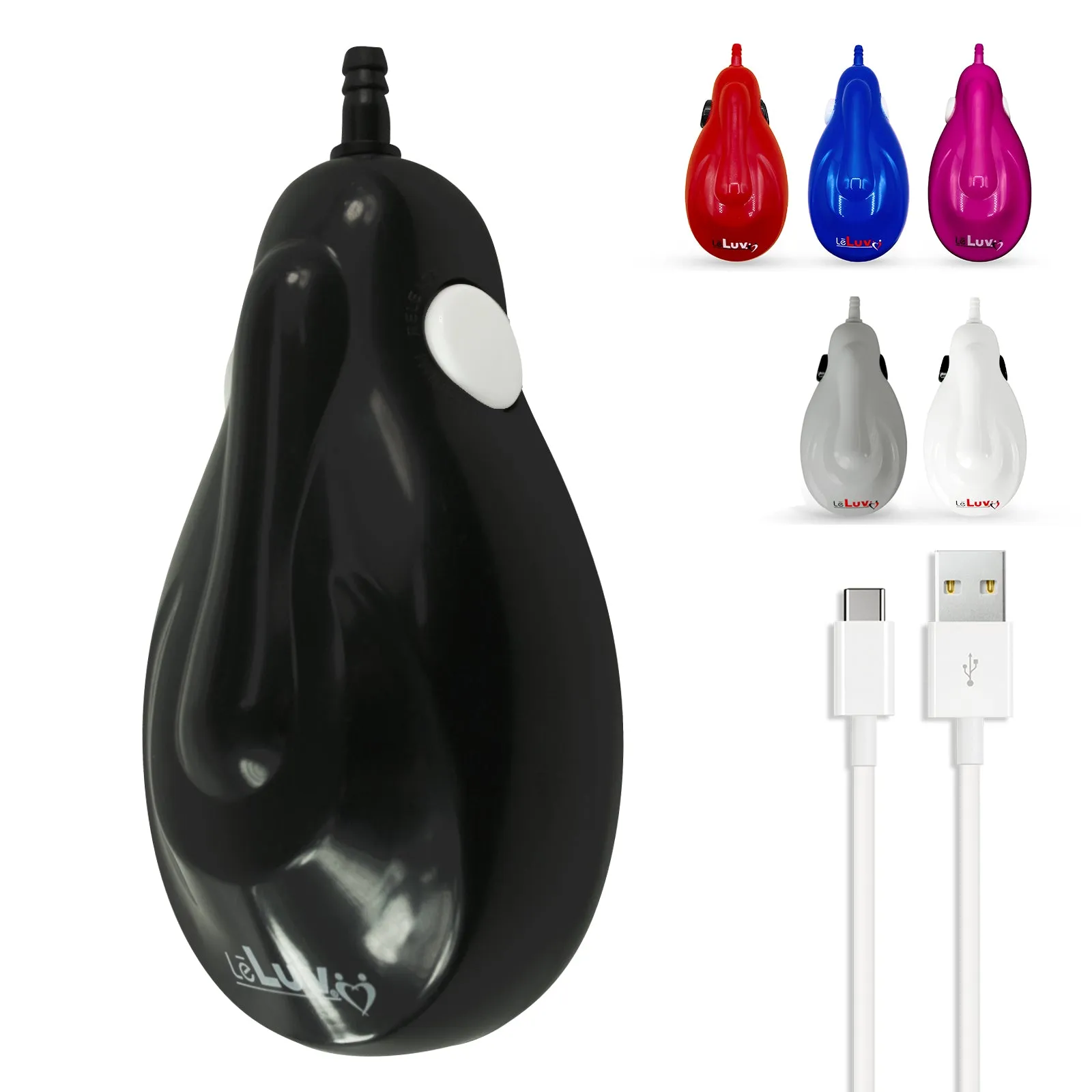 eGrip Rechargeable Penis Pump, Silicone Hose - 9" Round Flange - [Purple/Red/Grey Handles on Shopify ONLY]