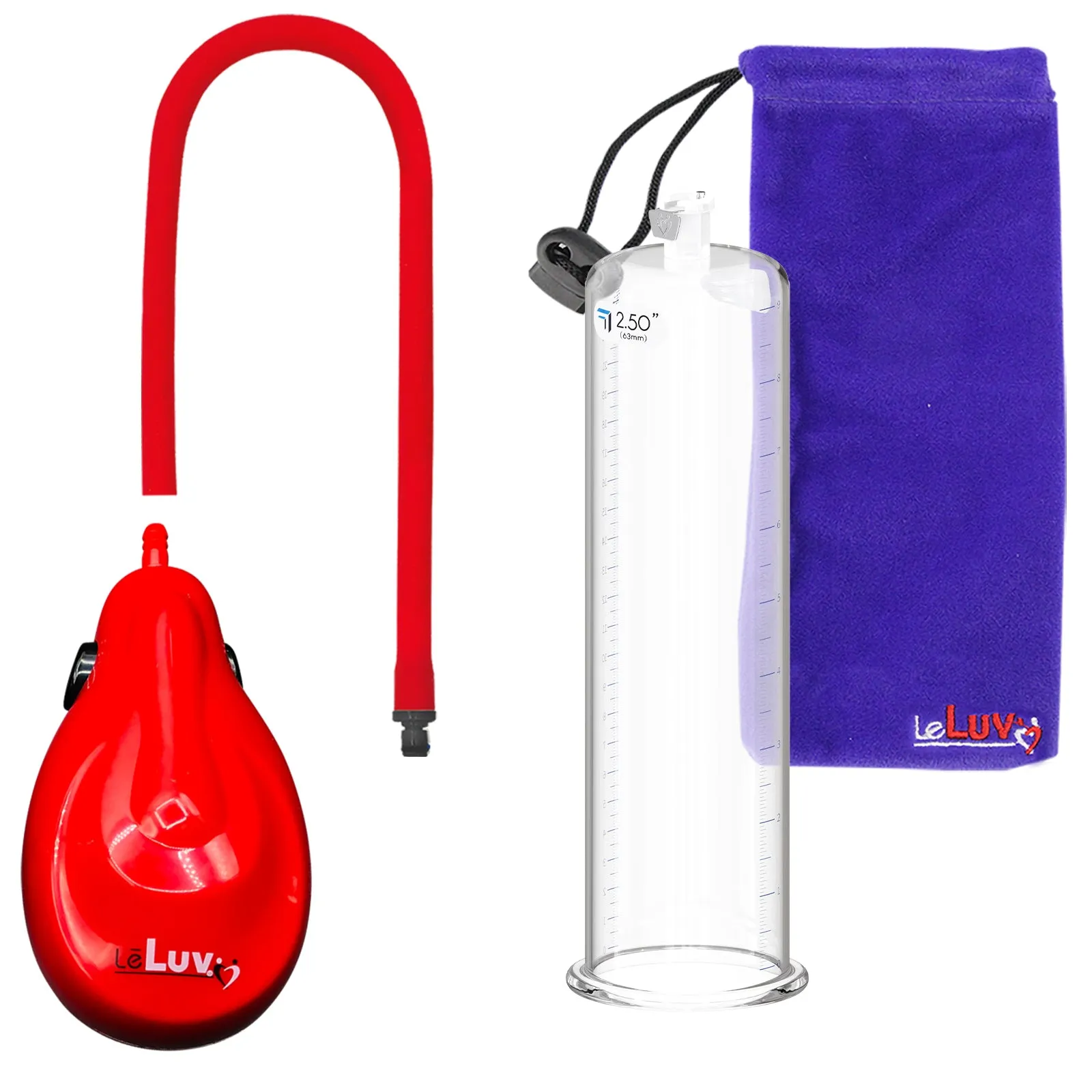 eGrip Rechargeable Penis Pump, Silicone Hose - 9" Round Flange - [Purple/Red/Grey Handles on Shopify ONLY]