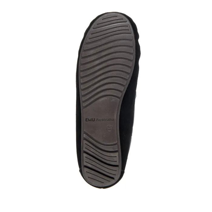 Emu - Amity Moccasin Slipper - Black - W10555